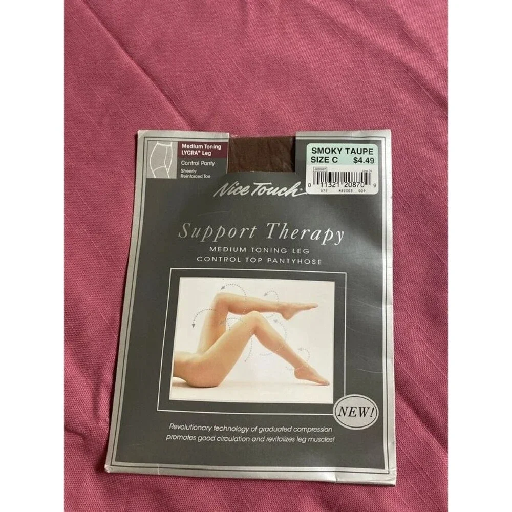* nice touch size C support therapy control top Pantyhose new